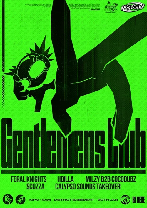 Psyked x Calypso Sounds - Gentlemens Club - District, Cardiff - Bass, Dubstep, Jungle, DnB Event January 30th 2026
